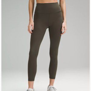 Lululemon Fast and Free Tight 25" - Olive Green - Size 6